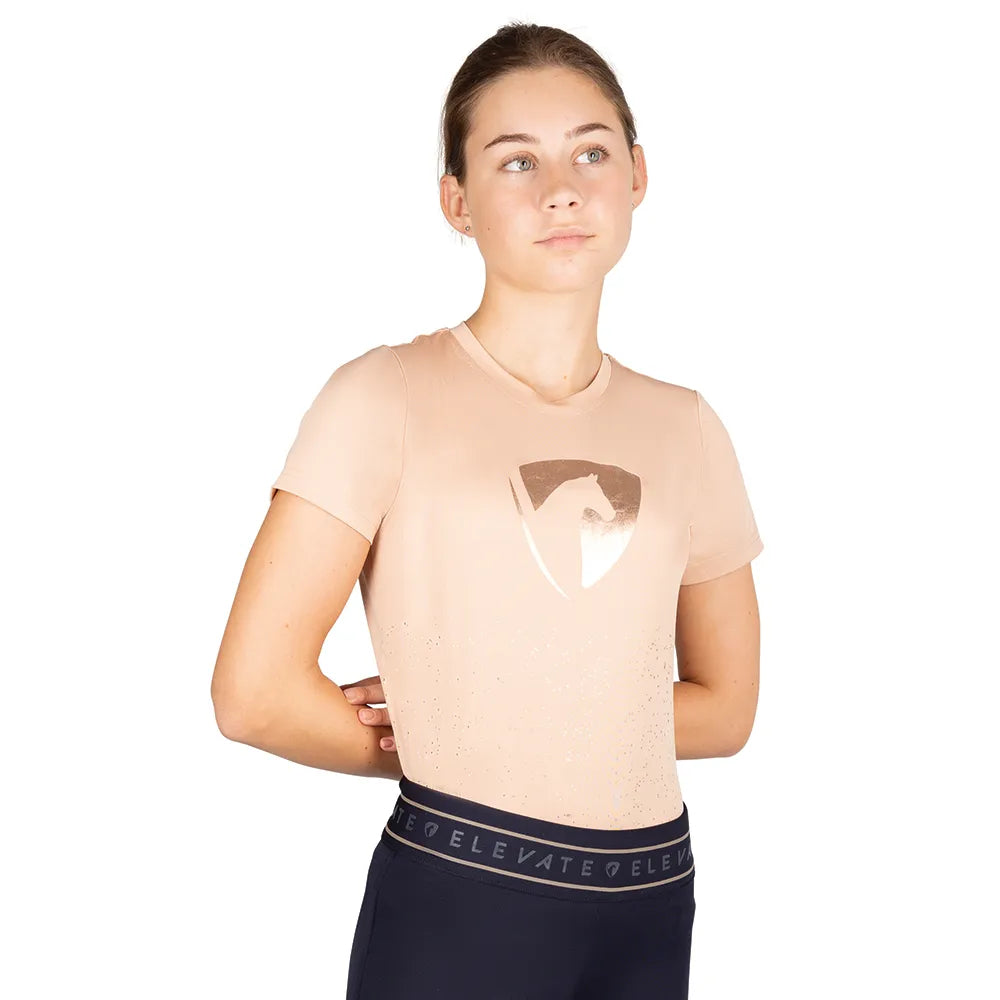 Hy Equestrian Elevate Allure Mizs T-Shirt #colour_maple-sugar