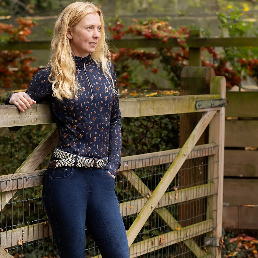 Hy Equestrian Ladies Elevate Country Base Layer #colour_navy-fossil