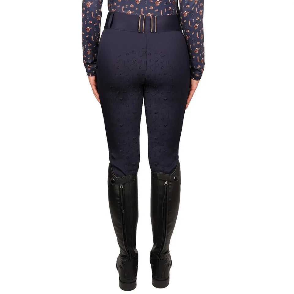 Hy Equestrian Ladies Elevate Country Riding Tights #colour_navy