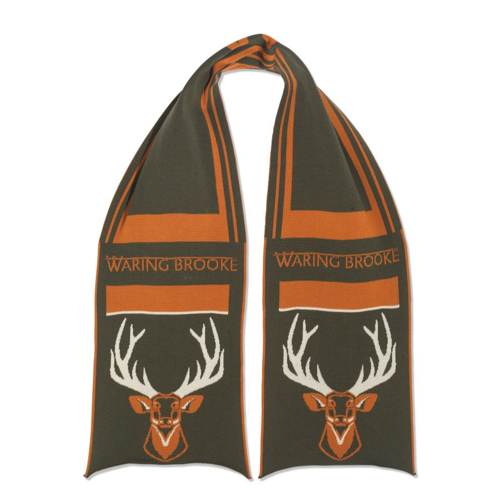 Waring Brooke Majestic Stag Scarf #colour_olive