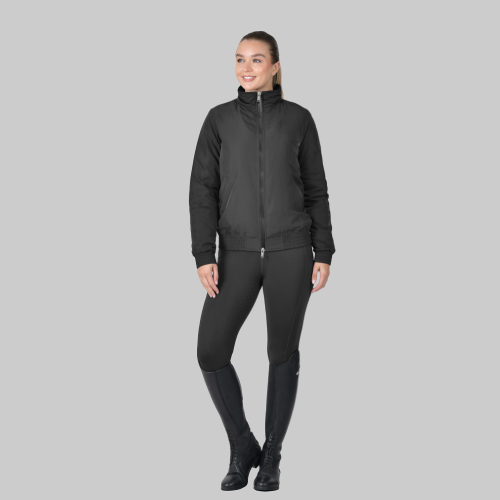 Dublin Zip Through Ladies Blouson Team Jacket #colour_black