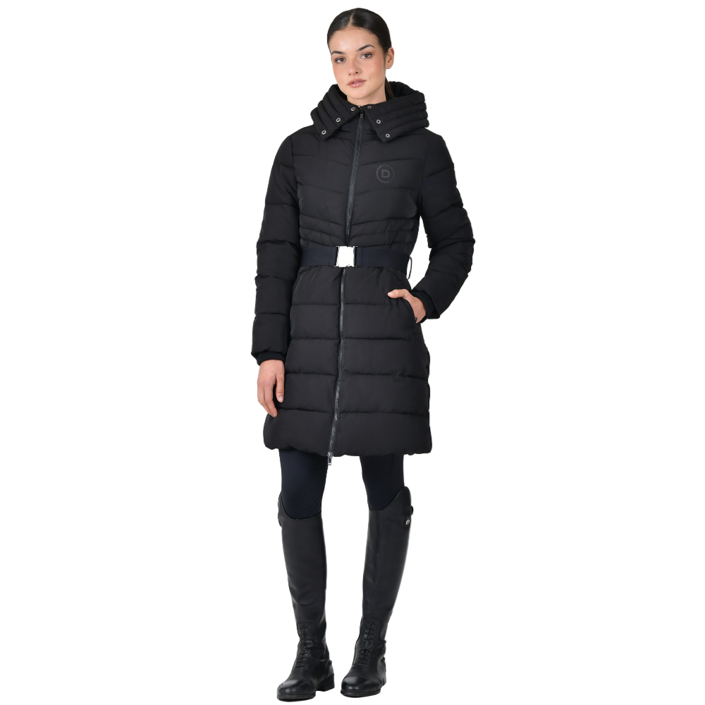 Dublin Belted Ladies Longline Puffer #colour_black