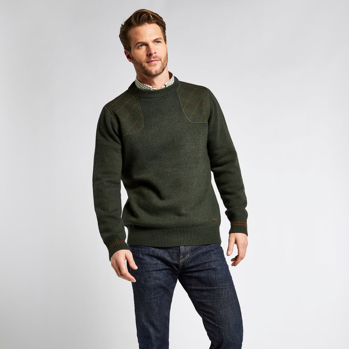 Dubarry Mens Clarinbridge Crew Neck Sweatshirt #Colour_olive