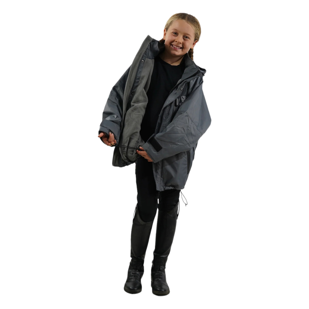 EQUIDRY Children's Thin Fleece Shortie #colour_grey-grey