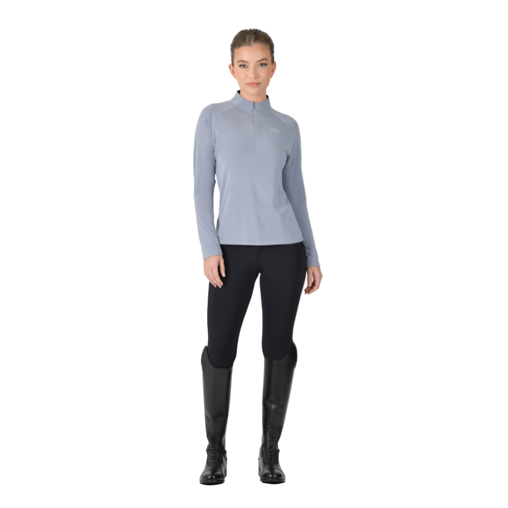 Weatherbeeta Ladies Bamboo Long Sleeve Performance Base Layer #colour_bluestone
