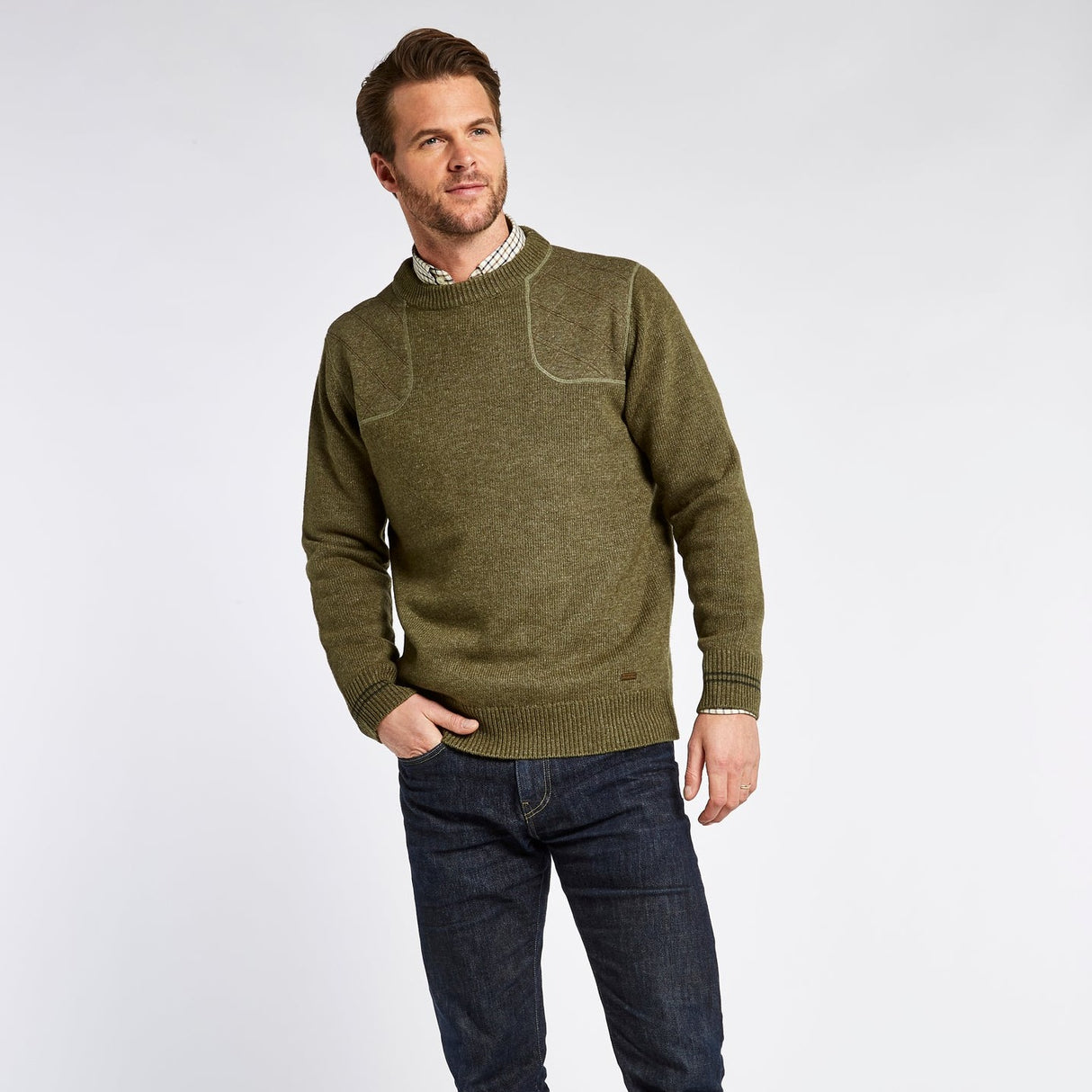 Dubarry Mens Clarinbridge Crew Neck Sweatshirt #Colour_dusky-green