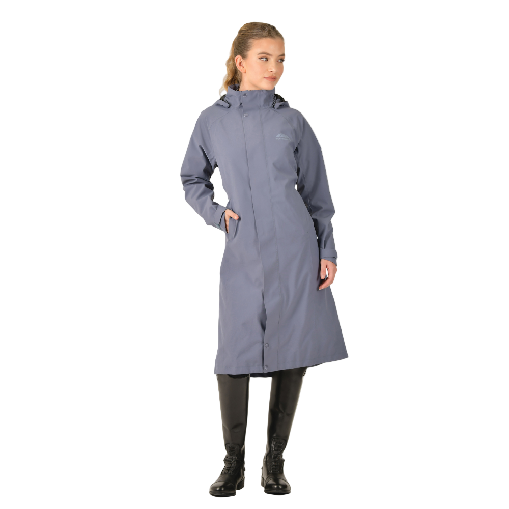 Weatherbeeta Ladies Windbreaker Longline Riding Jacket #colour_slate-blue