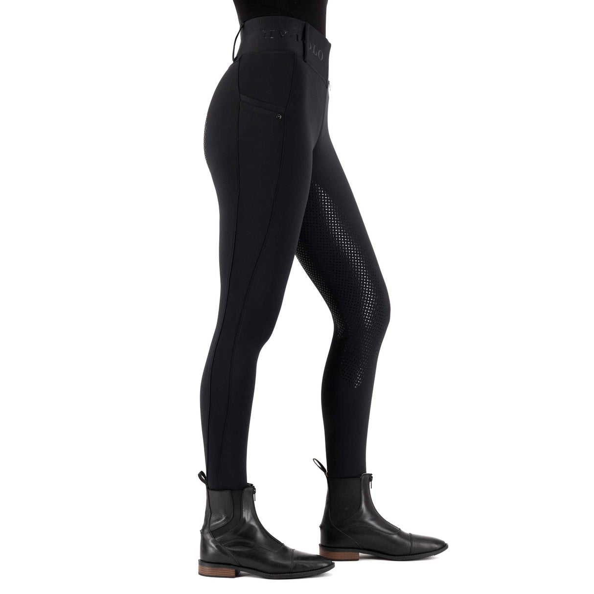 HV Polo Favourite Summer Full Grip Riding Tights #colour_black