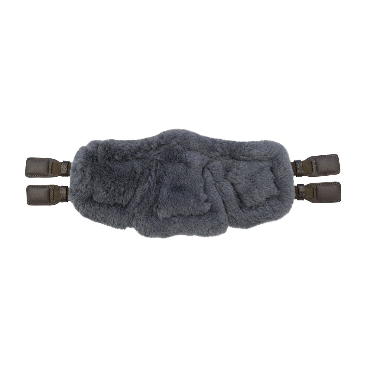 Stubben Equi-Soft® Short Saddle Girth with Cover - Ebony #colour_lambskin-anthracite-black