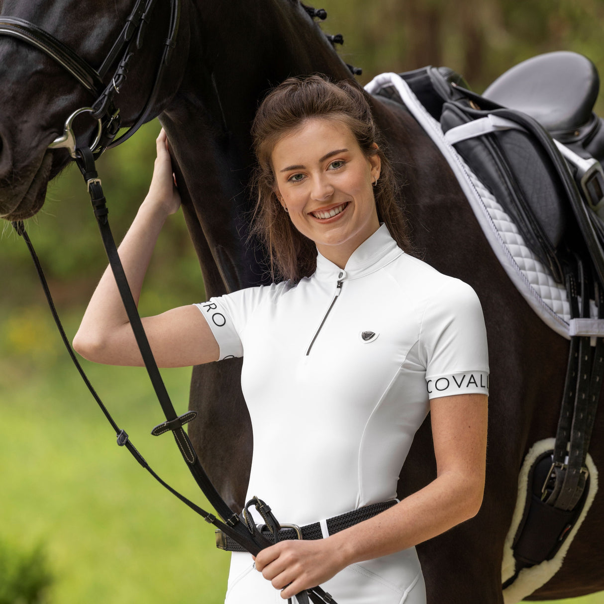 Covalliero Ladies Elegant Competition Shirt #colour_white