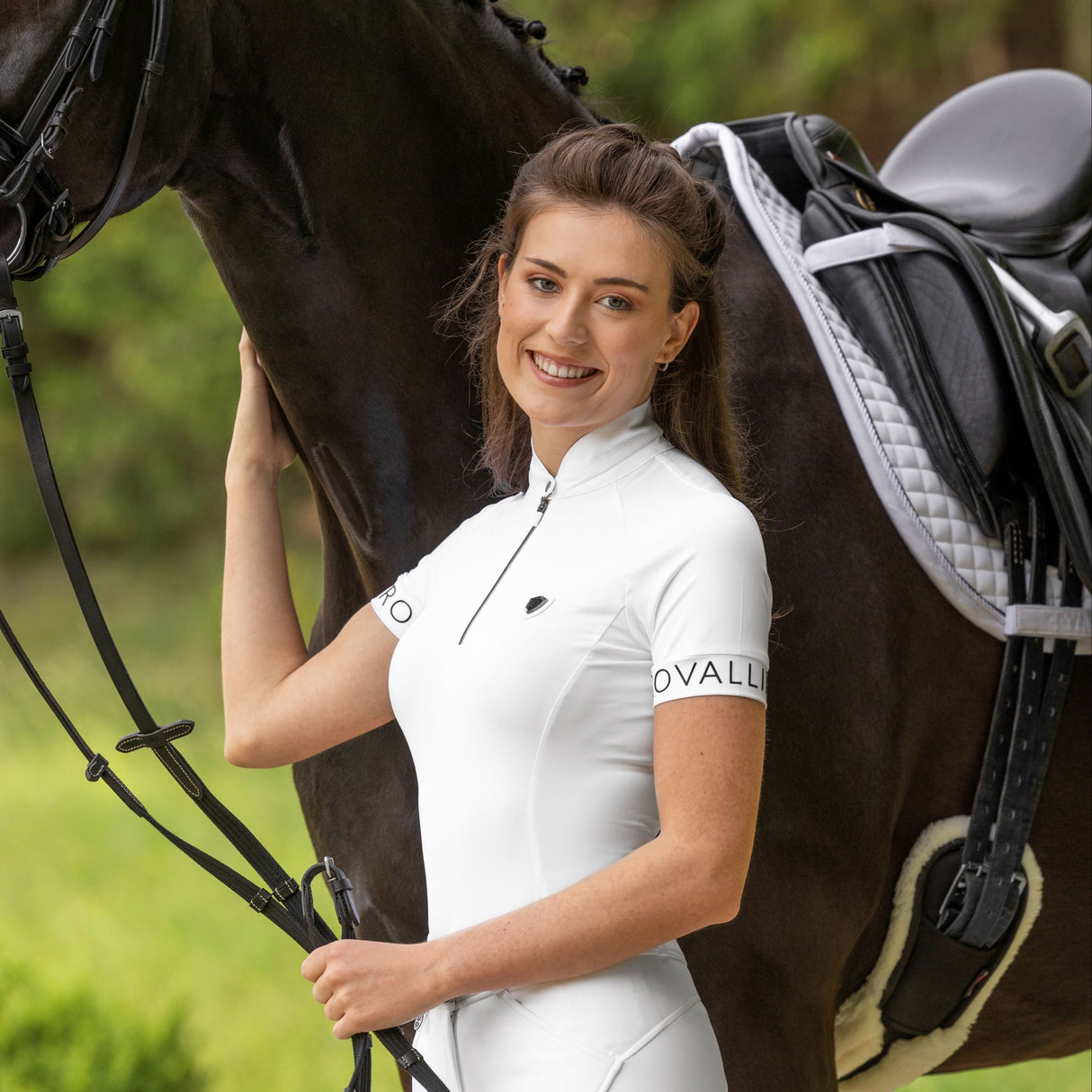 Covalliero Ladies Elegant Competition Shirt #colour_white