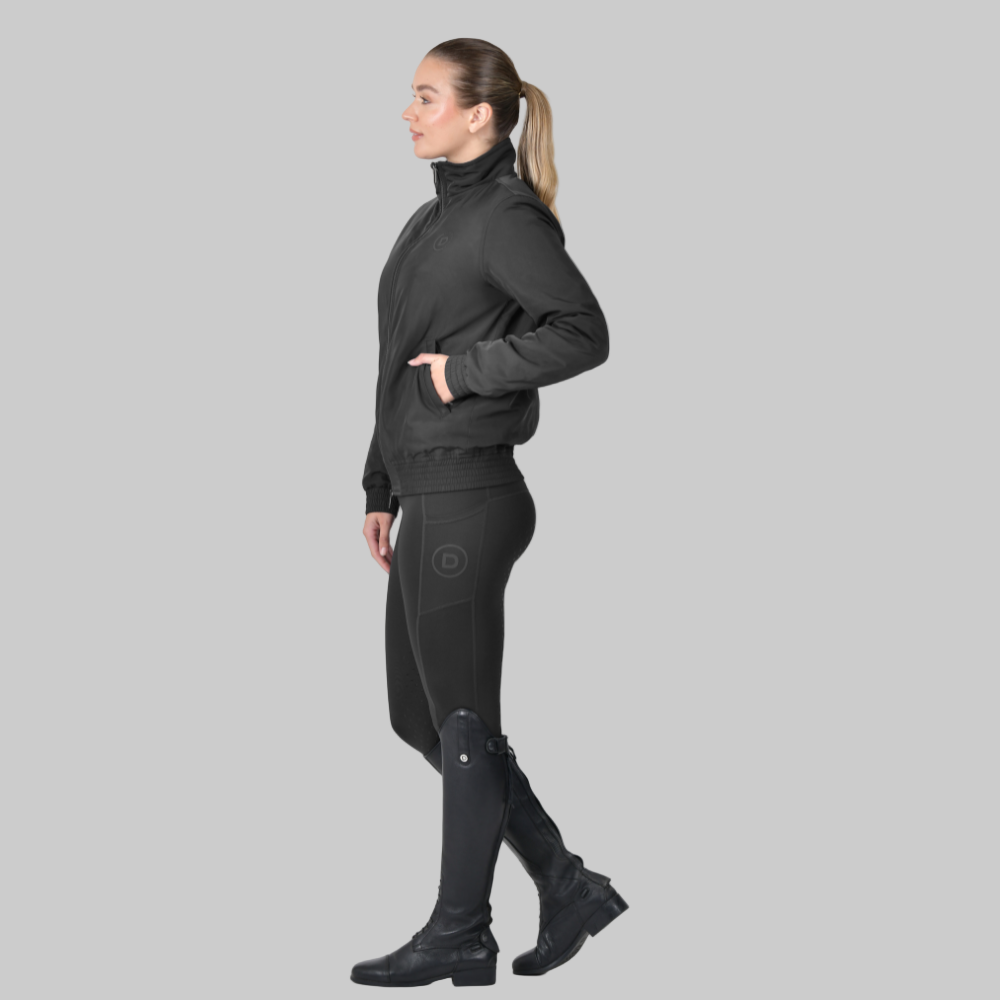 Dublin Zip Through Ladies Blouson Team Jacket #colour_black