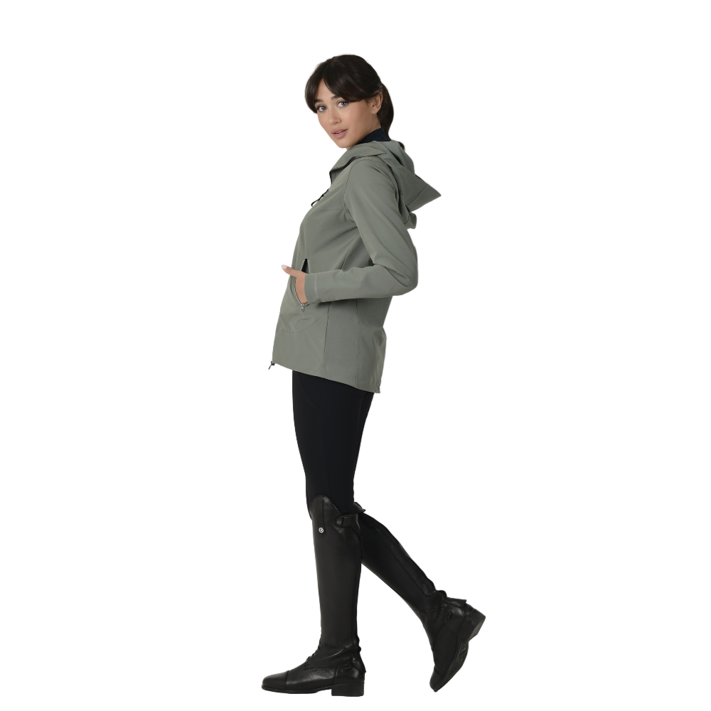 Weatherbeeta Ladies Abrasion Proof Stretch Riding Jacket #colour_olive-leaf