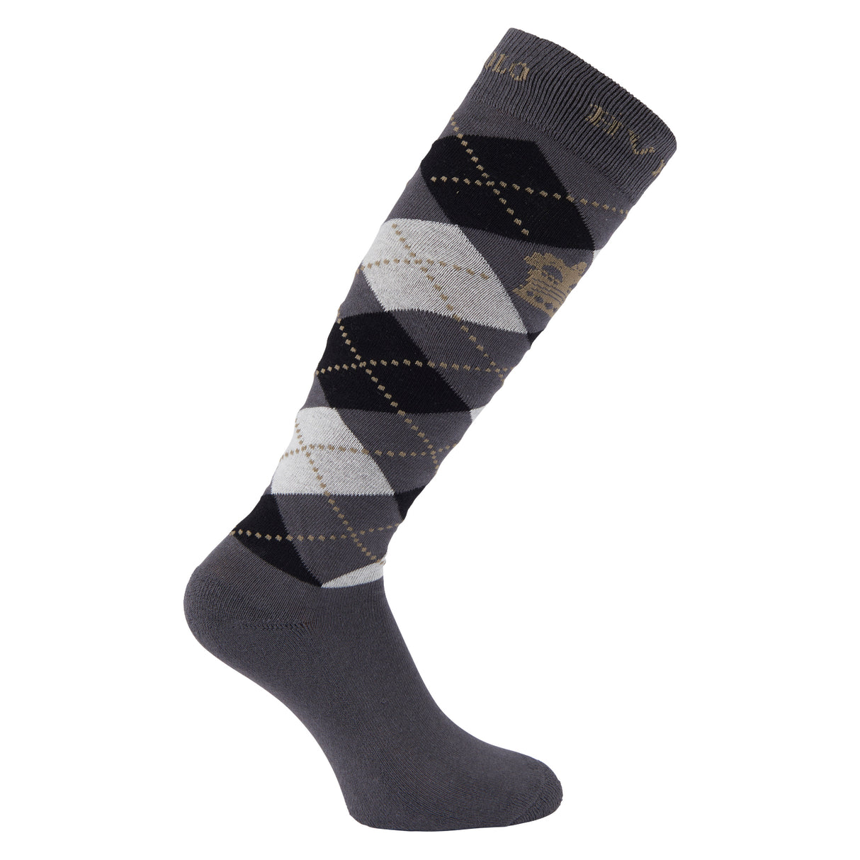 HV Polo Argyle Socks #colour_charcoal-black-taupe