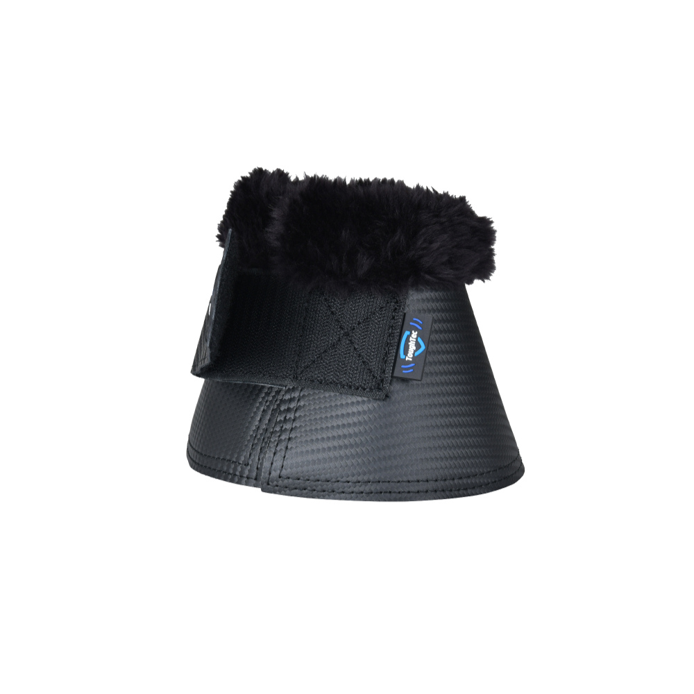 Weatherbeeta Tough-Tec Fleece Trim Bell Boots #colour_black