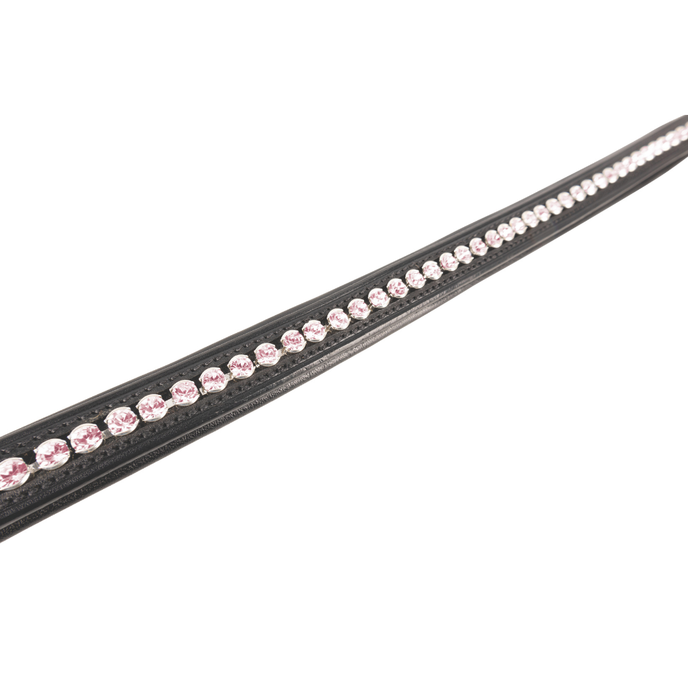 ProPresicce Signature Classic Diamante Browband by Hy Equestrian #colour_black-with-pink-diamantes