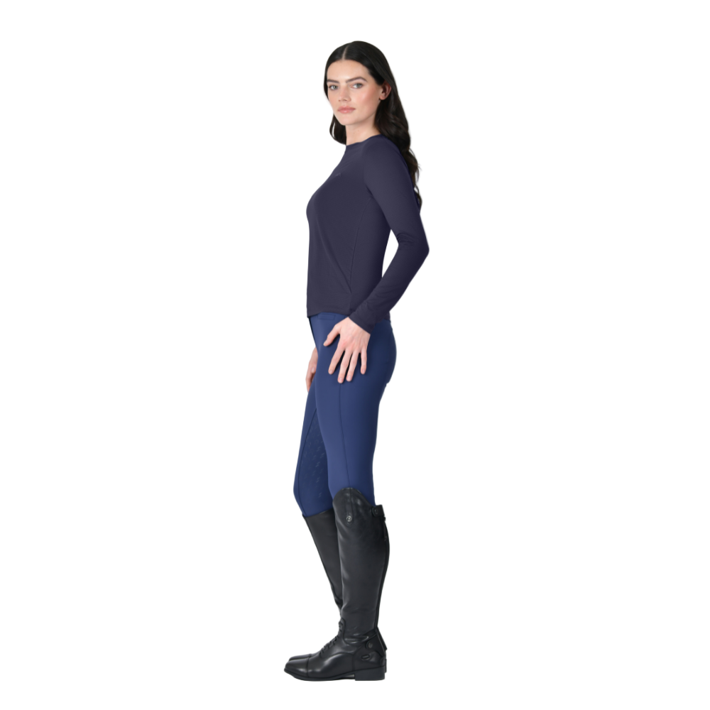 Weatherbeeta Ladies Relaxed UV Long Sleeve Tee #colour_navy