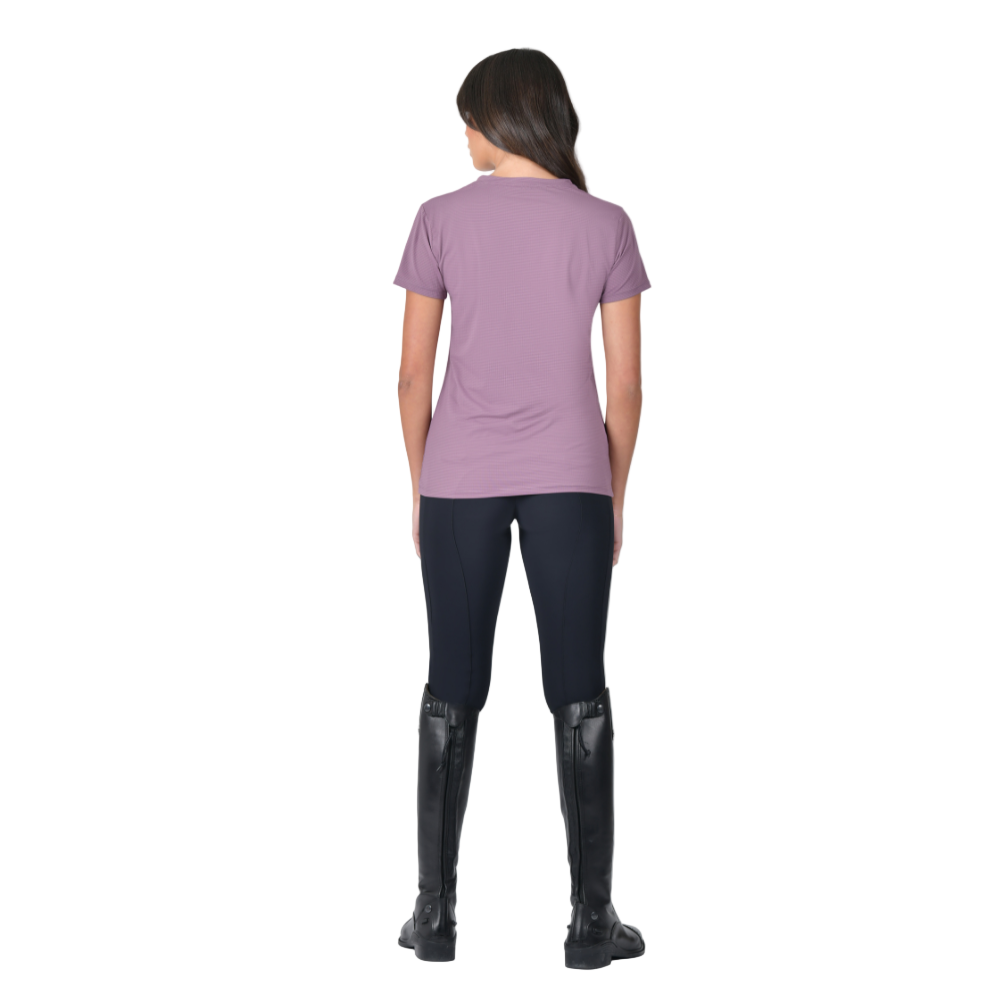 Weatherbeeta Ladies Relaxed UV Short Sleeve Tee #colour_mauve-wine