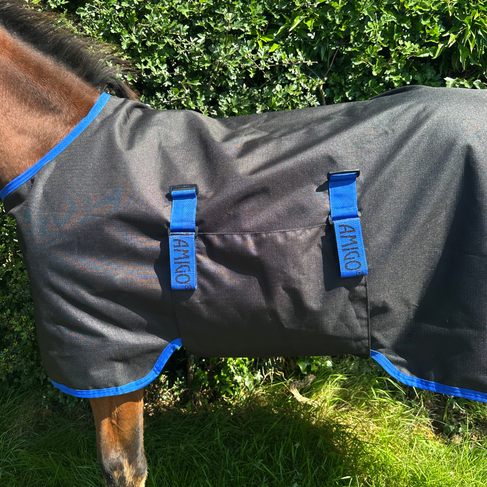 Horseware Ireland Amigo Ripstop 900D 200g Foal Turnout Rug #colour_black-classic-blue