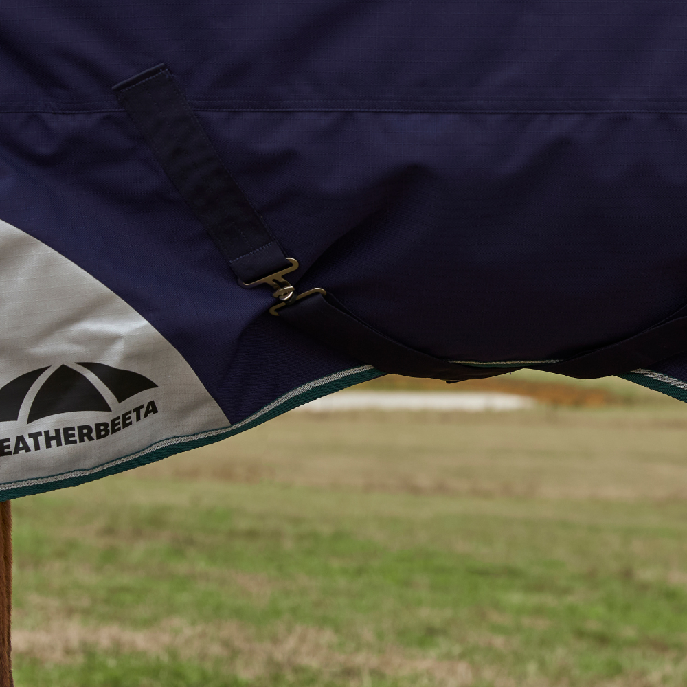 Weatherbeeta Comfitec Plus Dynamic 220G High Neck Turnout #colour_navy-forest-green