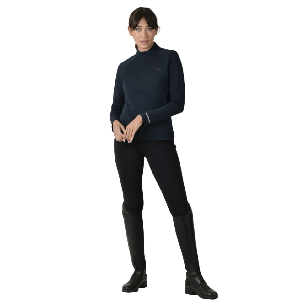Weatherbeeta Ladies Bamboo Long Sleeve Performance Base Layer #colour_navy