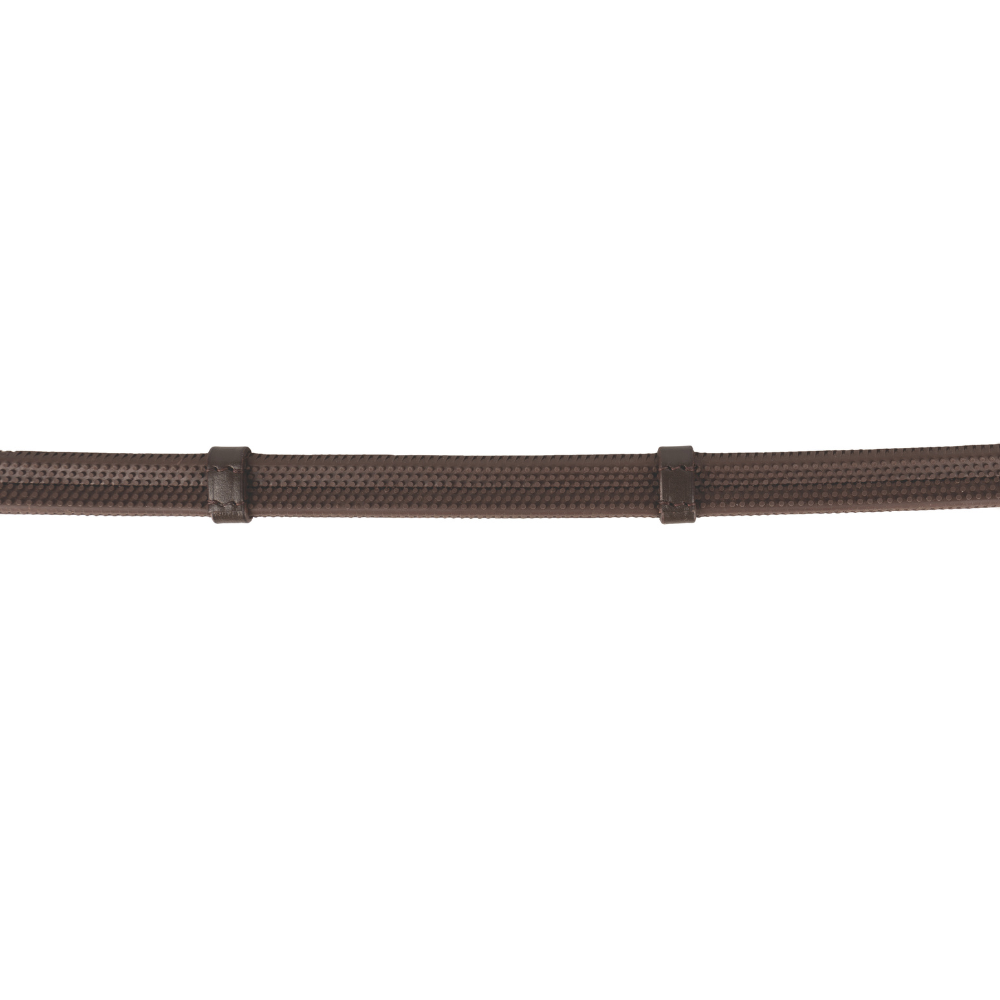 ProPresicce Softy Grip Rubber Reins with Stoppers by Hy Equestrian #colour_brown