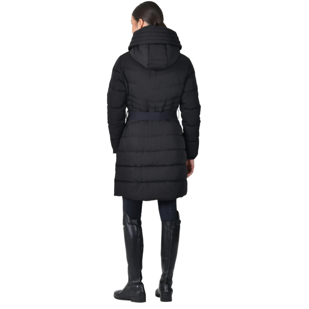 Dublin Belted Ladies Longline Puffer #colour_black