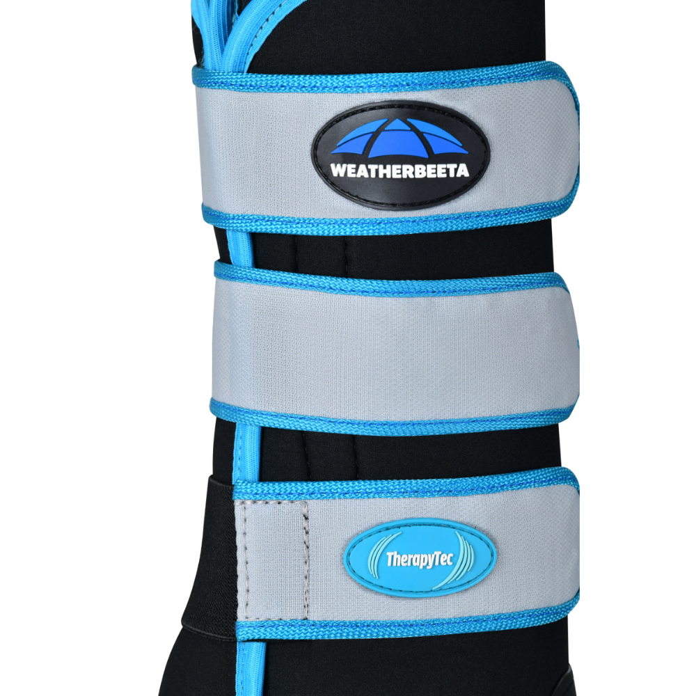 Weatherbeeta Therapy-Tec Stable Boot Wraps #colour_black-blue