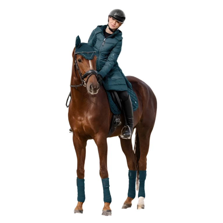 E.L.T Oslo Ladies Light Weight Coat #colour_petrol-blue