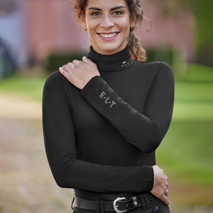 E.L.T Ladies Madison Turtleneck Shirt #colour_black