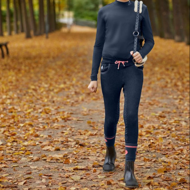 E.L.T Lucky Lia Children's Jeans Riding Leggings #colour_night-blue