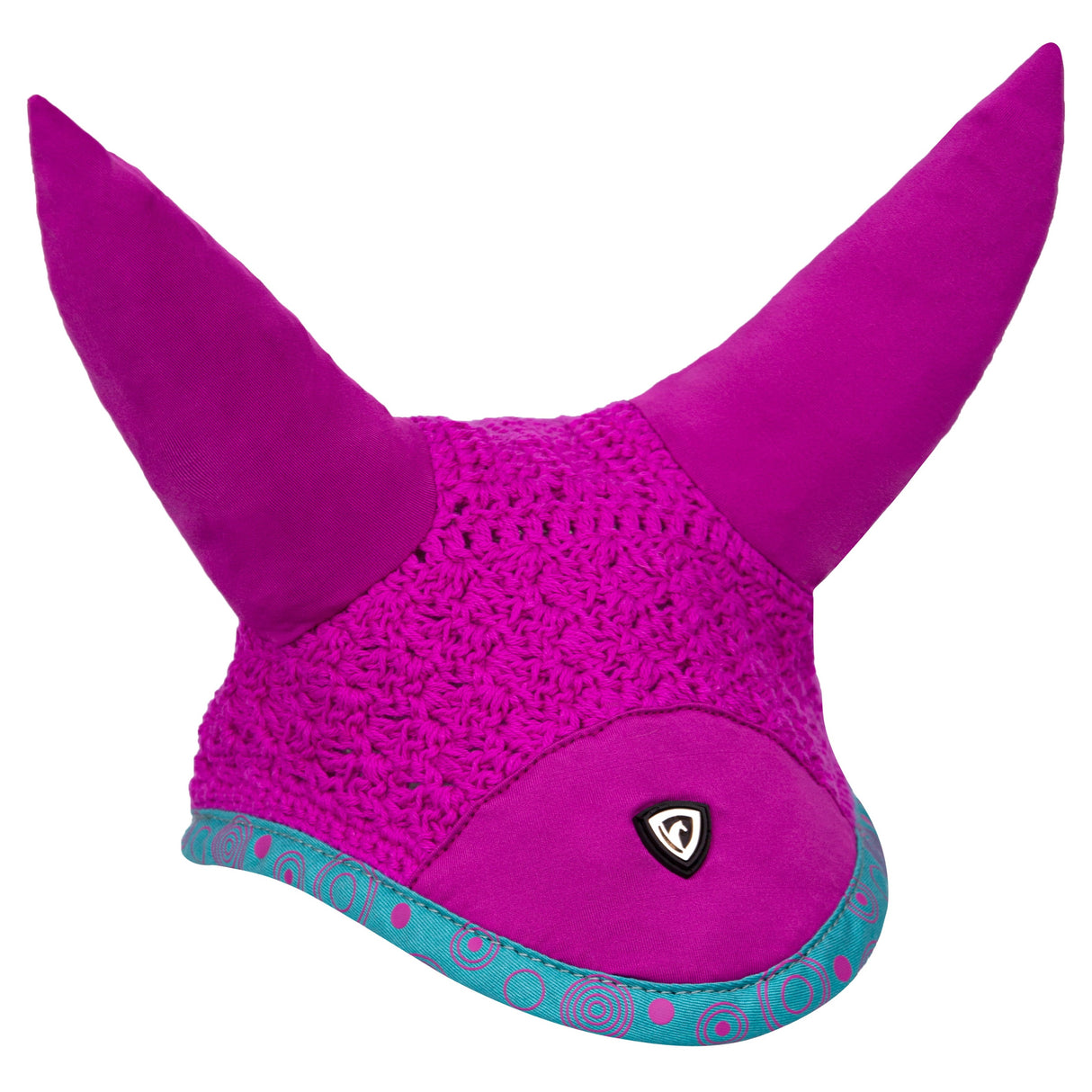 Hy Equestrian DynaMizs Ecliptic Fly Veil #colour_plum/teal