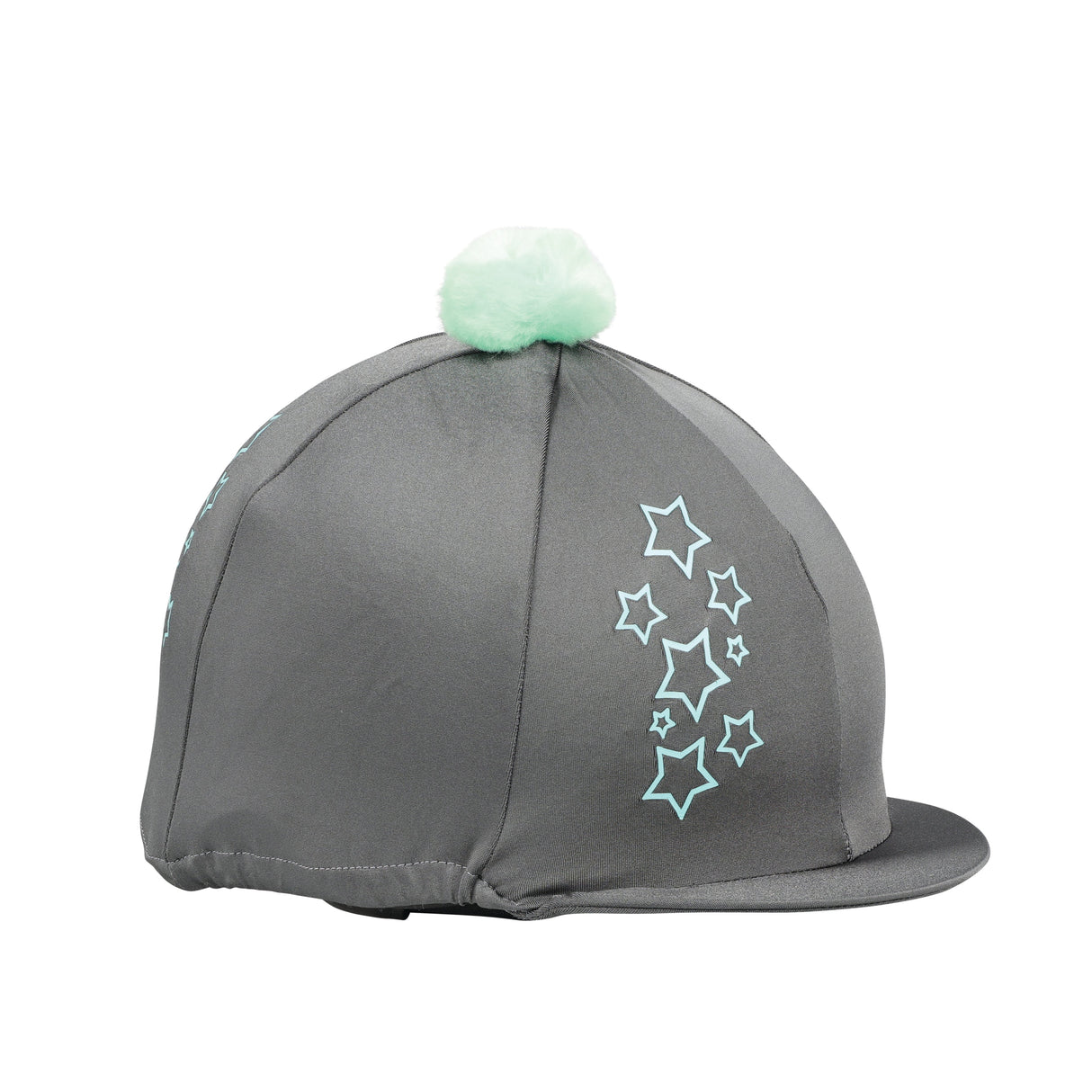 Hy Equestrian Stella Hat Cover #colour_charcoal-mint