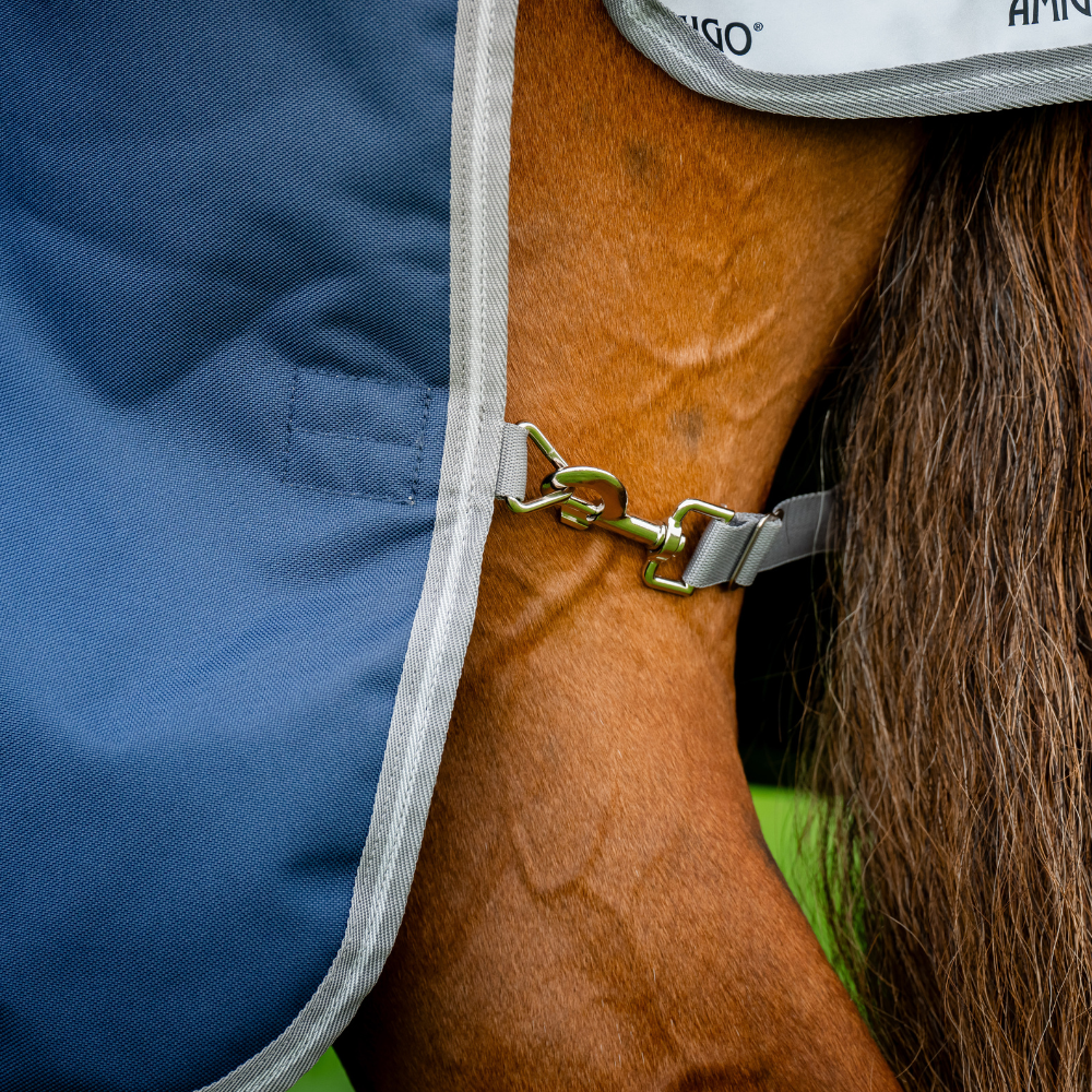 Horseware Ireland Amigo 1200D 0g Turnout Rug #colour_navy-titanium-grey-silver
