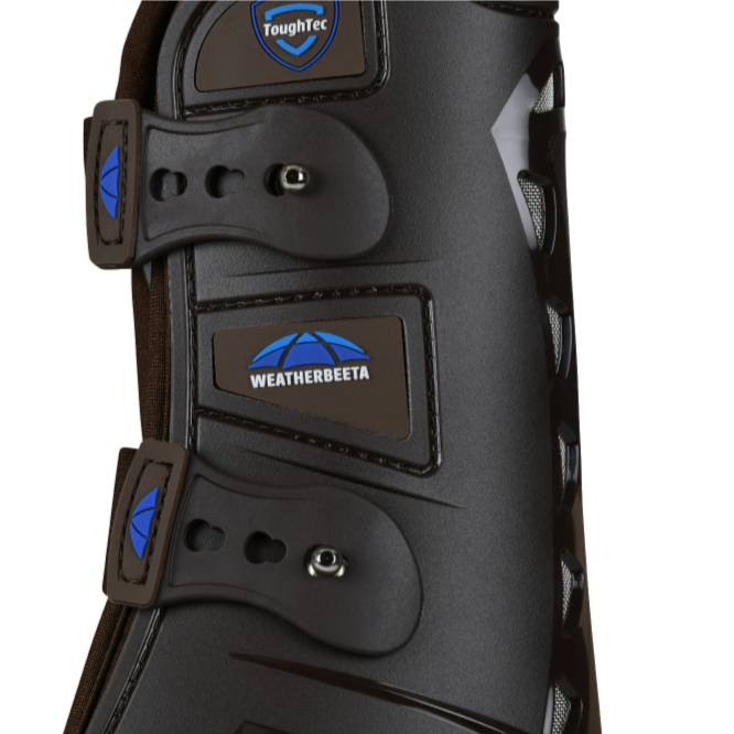 Weatherbeeta Tough-Tec Essential Open Front Boots #colour_brown