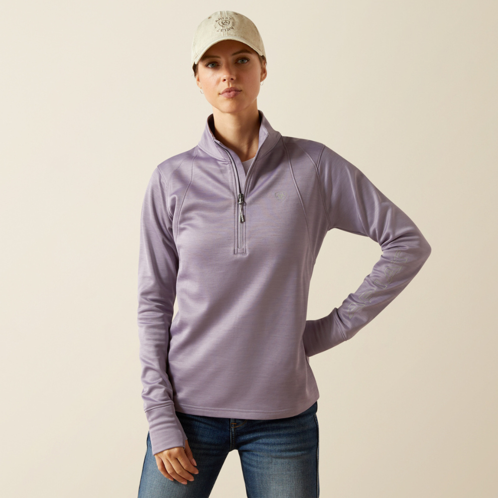 Ariat Women's Team EQ 1/2 Zip Pullover #colour_purple-ash