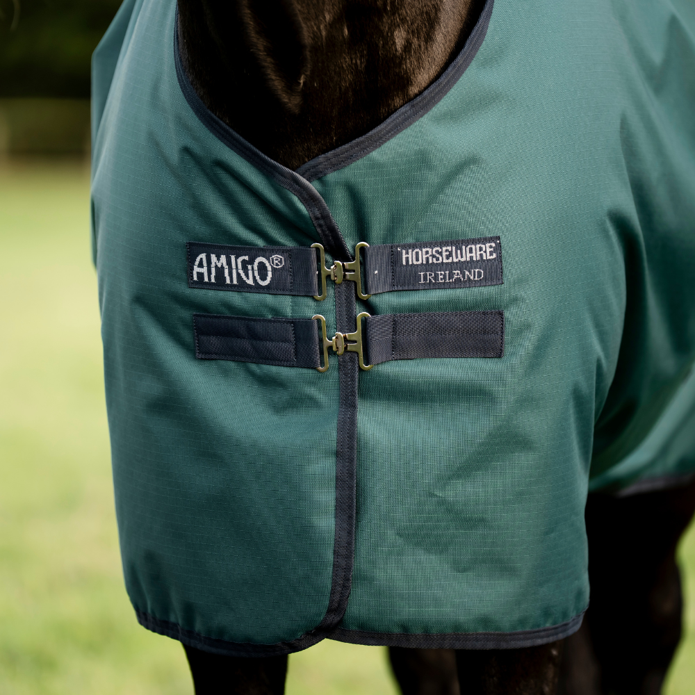 Horseware Ireland Amigo Ripstop 900 0g Turnout Rug #colour_dynasty-green-navy-silver