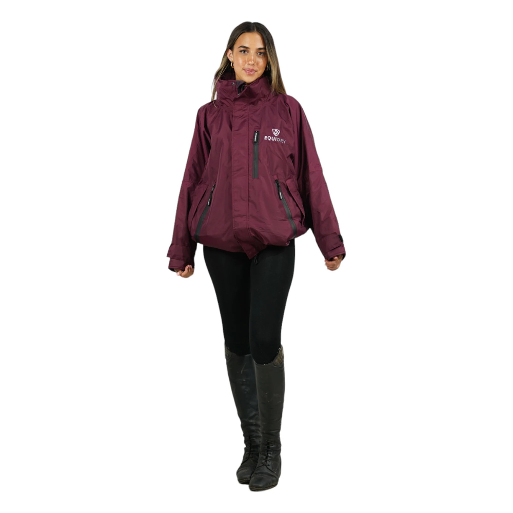 EQUIDRY Women's Thin Fleece Shortie #colour_plum
