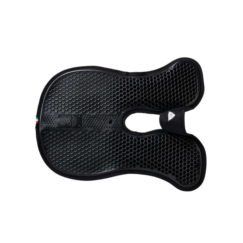 Acavallo Pad SP WFS Suede Hexagonal Gel Front Riser #colour_black