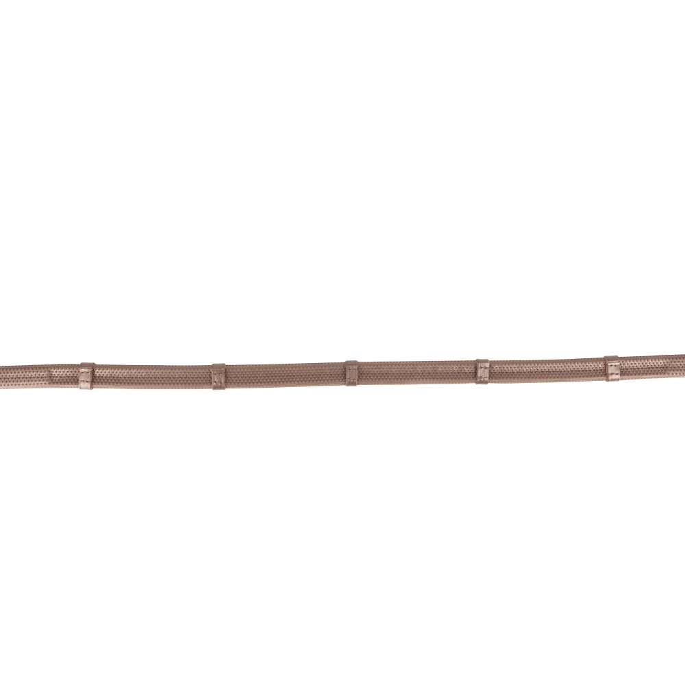 ProPresicce Softy Grip Rubber Reins with Stoppers by Hy Equestrian #colour_brown