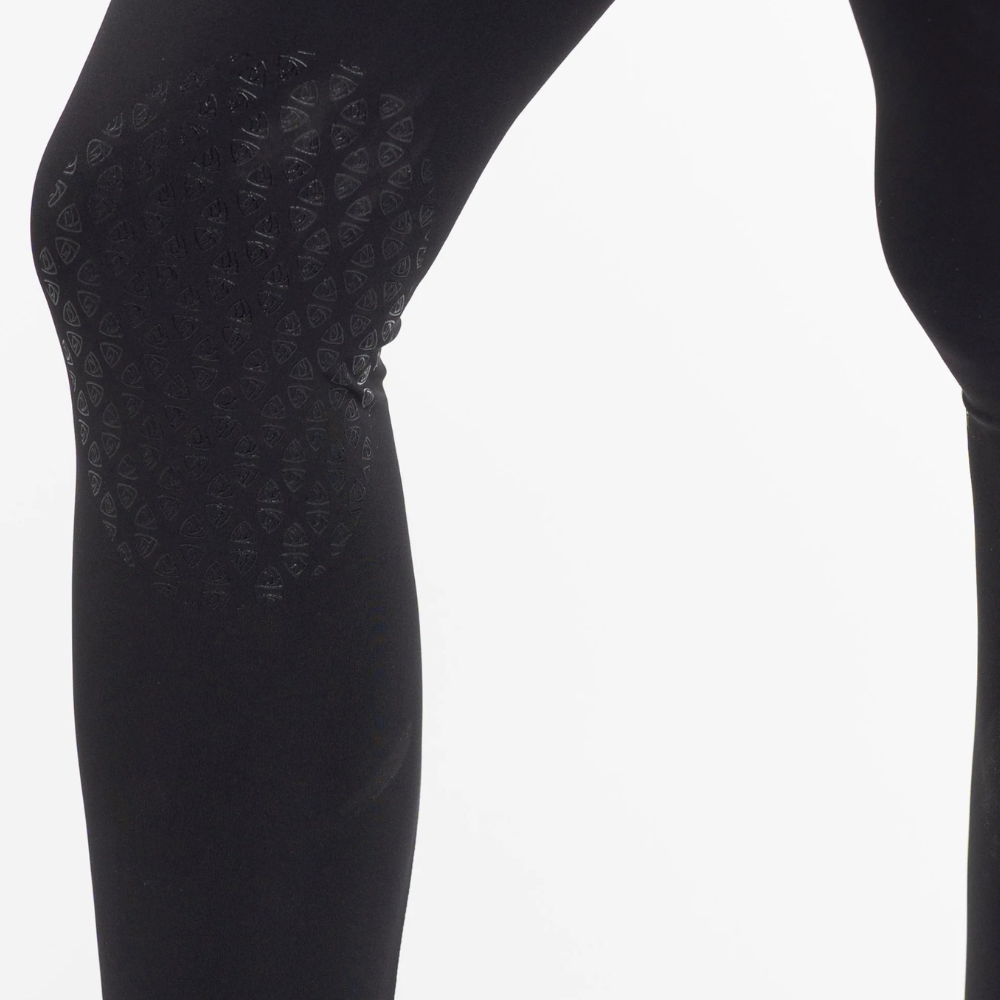 EQUIDRY Women's Water Repellent Leggings #colour_black-peacock-pink