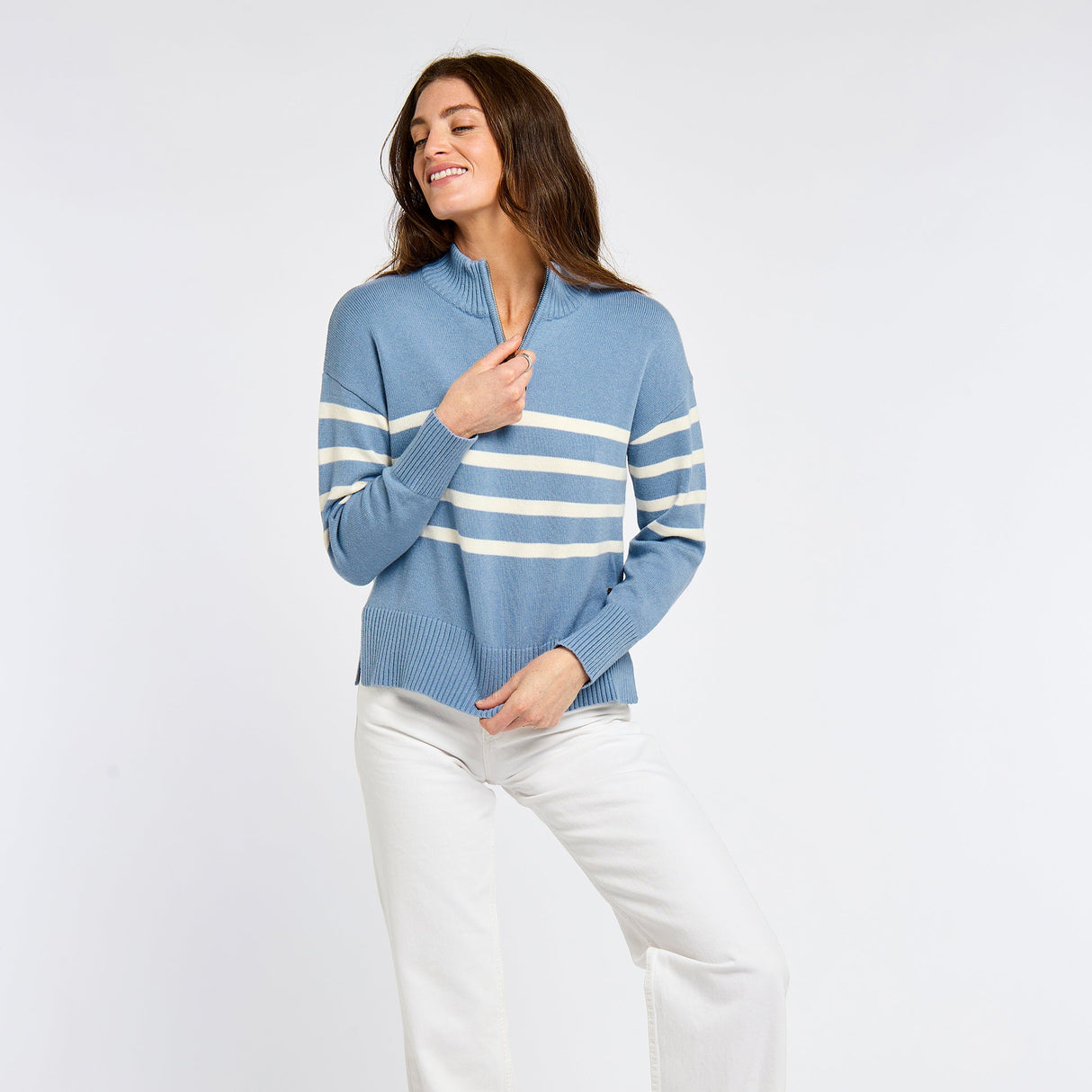 Dubarry Womens Fonthill Knitted Jumper #colour_dusty-blue