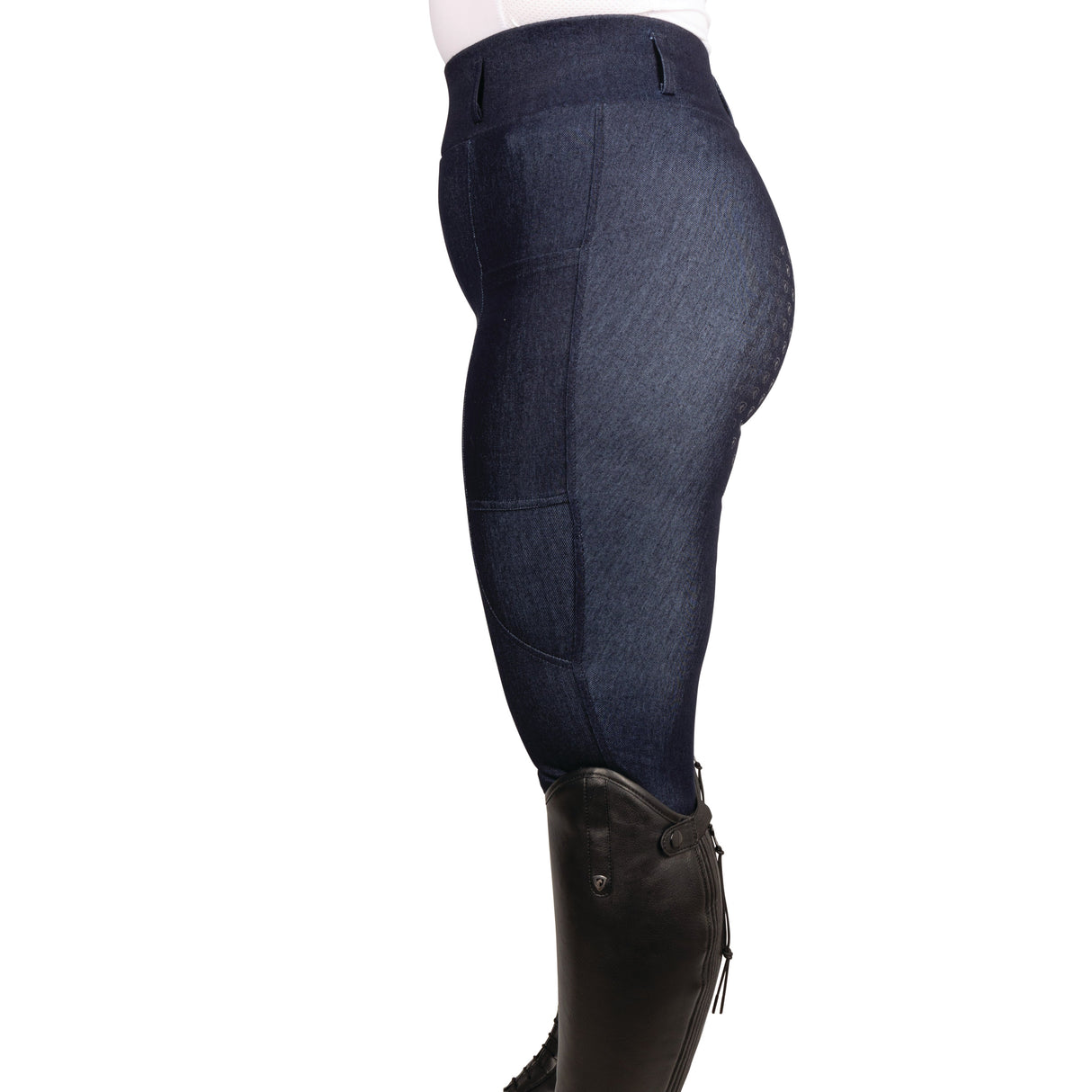 HyCONIC Ladies Valloria Denim Look Riding Tights #colour_navy