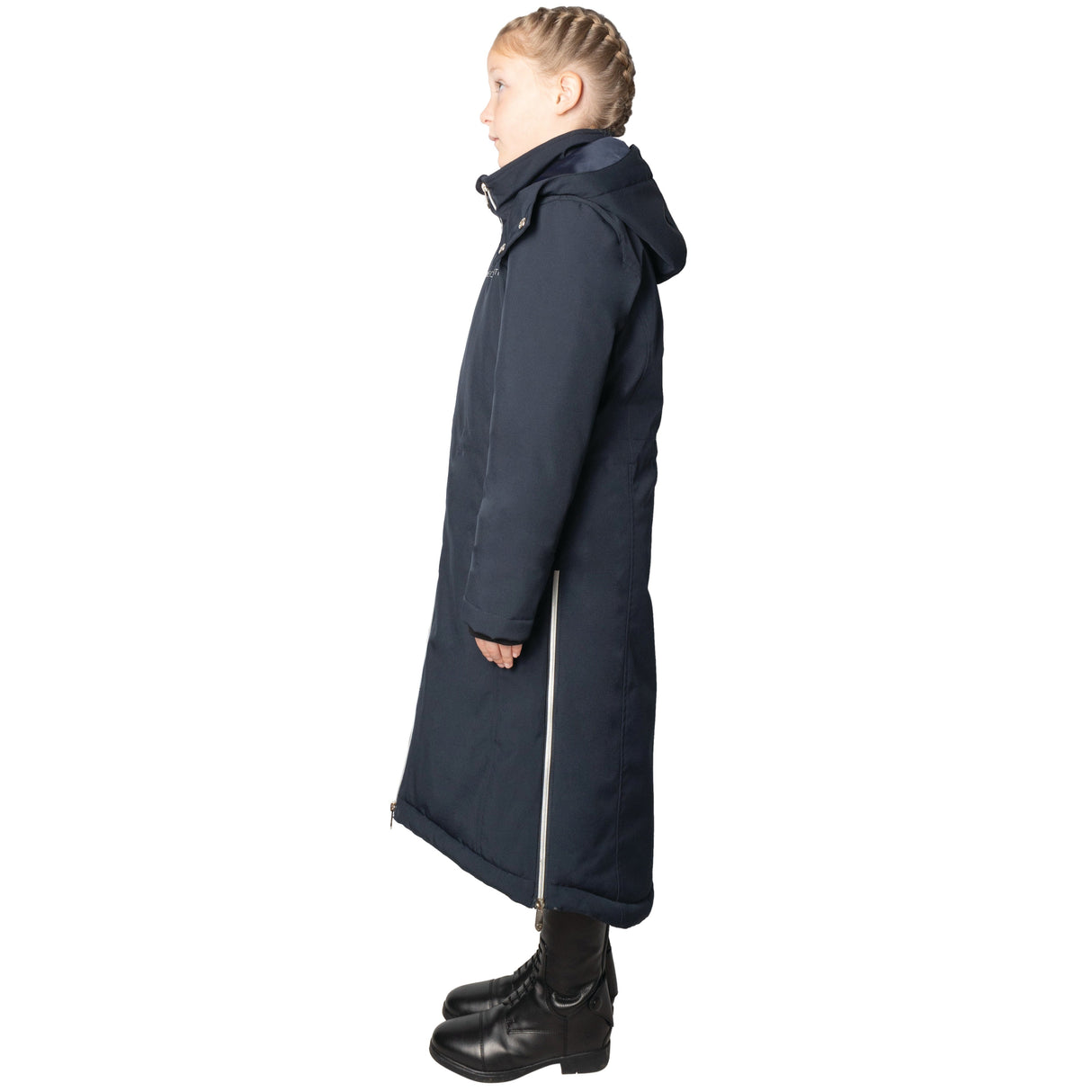 Hy Equestrian Elevate Mizs Guard Waterproof Coat #colour_navy