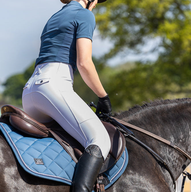 Woof Wear Vision Aura Close Contact Saddle Pad #colour_petrol-blue