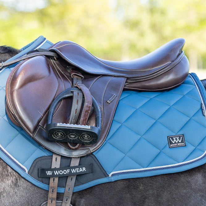 Woof Wear Vision Aura Close Contact Saddle Pad #colour_petrol-blue