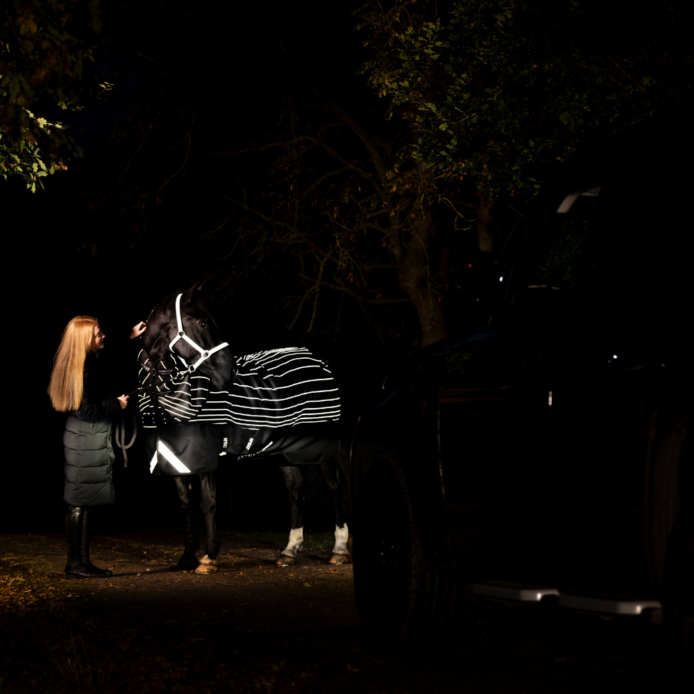 Horseware Ireland Amigo 1200D FieldSafe Reflectech Plus 50g Turnout Rug #colour_black-reflective-black