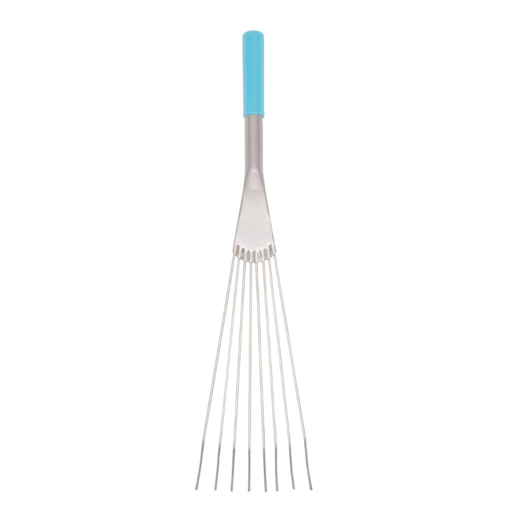 Red Gorilla Big Tidee Metal Rake Short Handle #colour_sky-blue