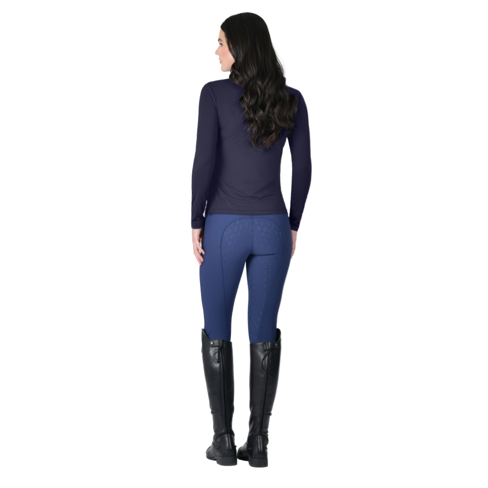 Weatherbeeta Ladies Relaxed UV Long Sleeve Tee #colour_navy
