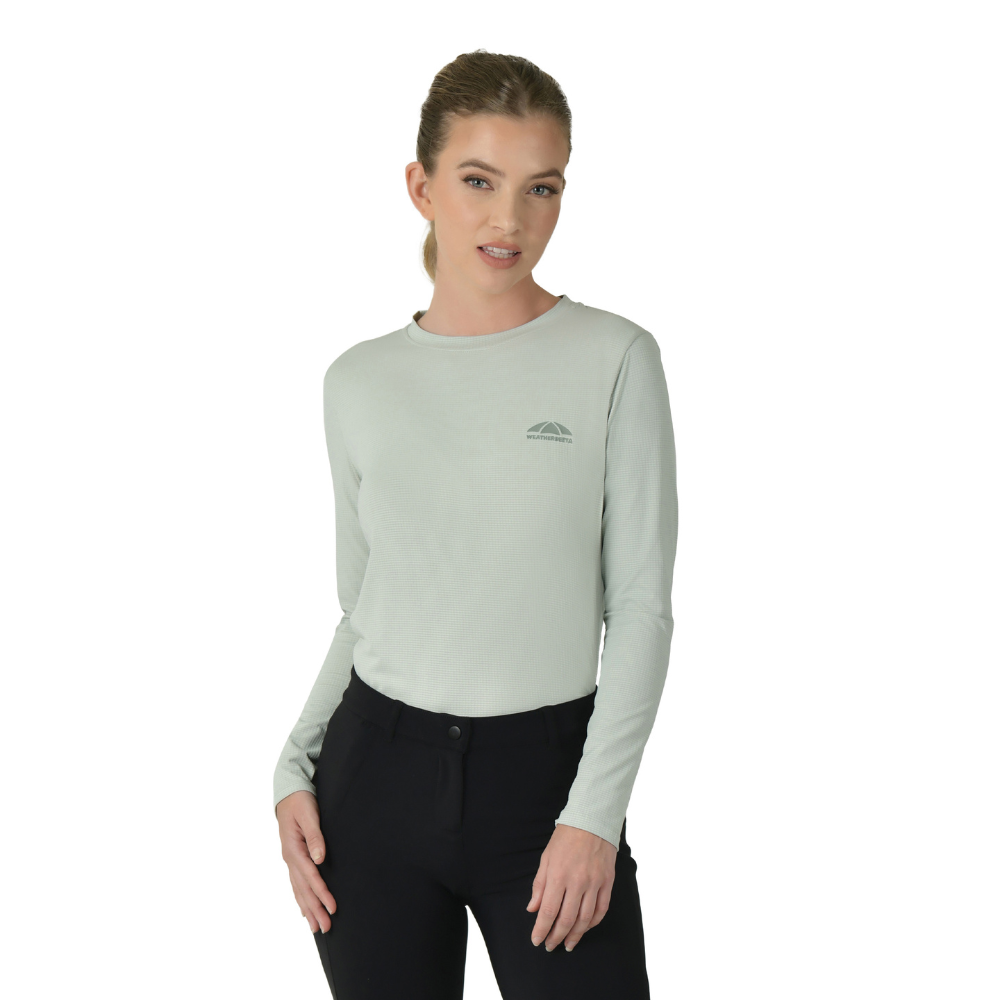 Weatherbeeta Ladies Relaxed UV Long Sleeve Tee #colour_soft-sage